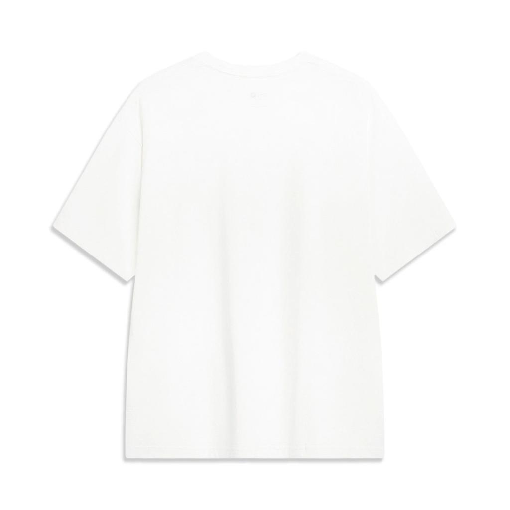 Li Ning X Og Slick Skateboard Series Pattern Print Sweat-Absorbing Loose Short Sleeve T-Shirt Unisex T-Shirt Off-White AHST481-5