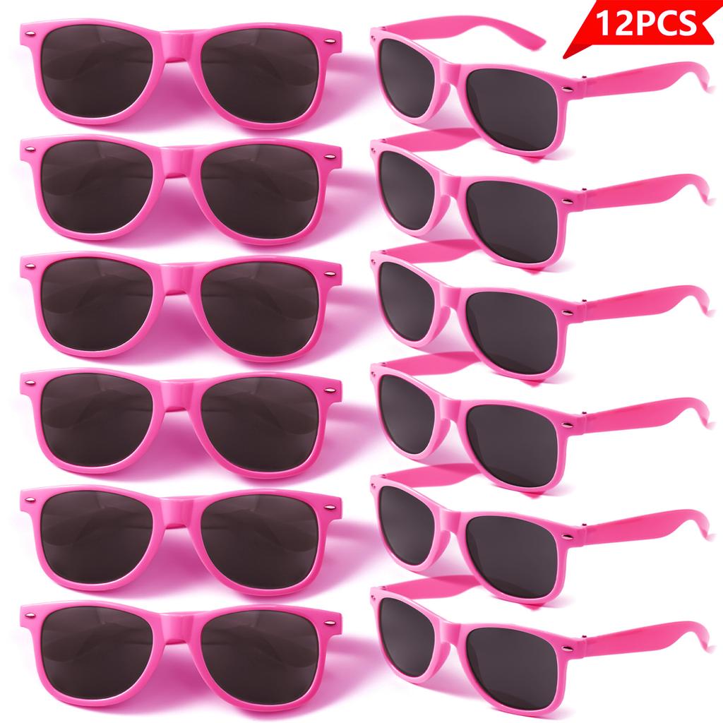 12pcs Stylishable Y2K Rectangular Sunglasses for Daily Use with Full Frame Suitable for Daily Leisure and Activities