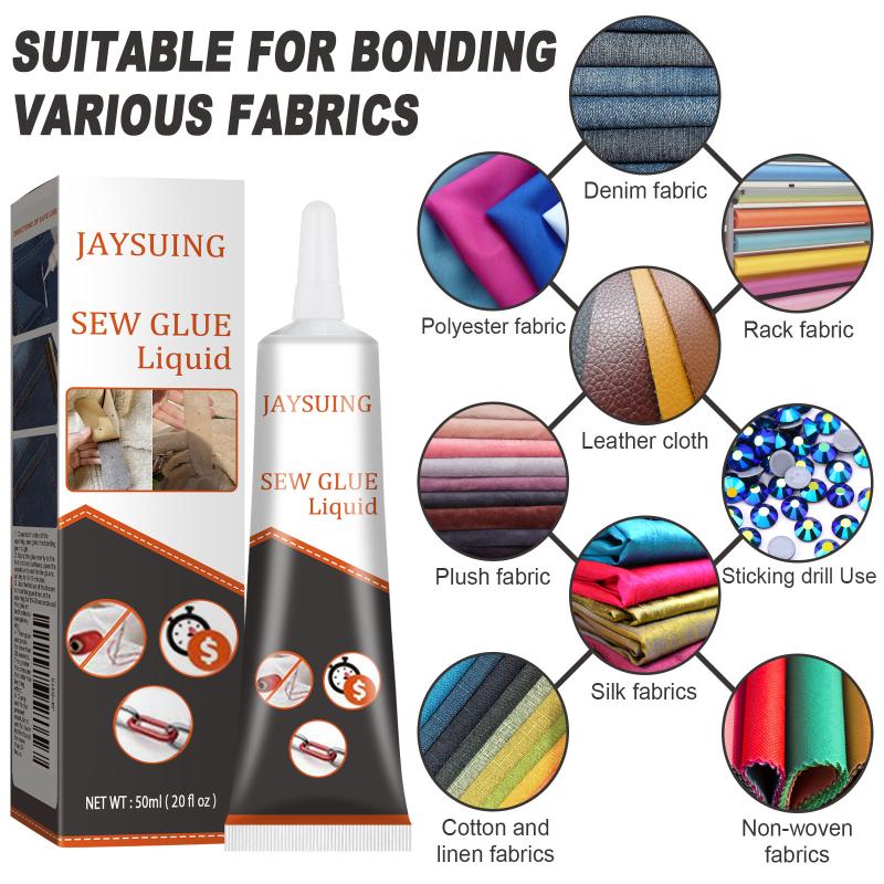 50Ml Sew Glue Fabric Leather Fast Drying Glue Ultra-Stick Sew Glue Kit Secure  Liquid Sewing Supplies Universal Glue