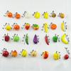 10PCS 2-3cm Mini Artificial Fruits Foods Vegetables Fake Apple Peach Orange Lemon Pear Banana Pepper Pumpkin Home Decoration