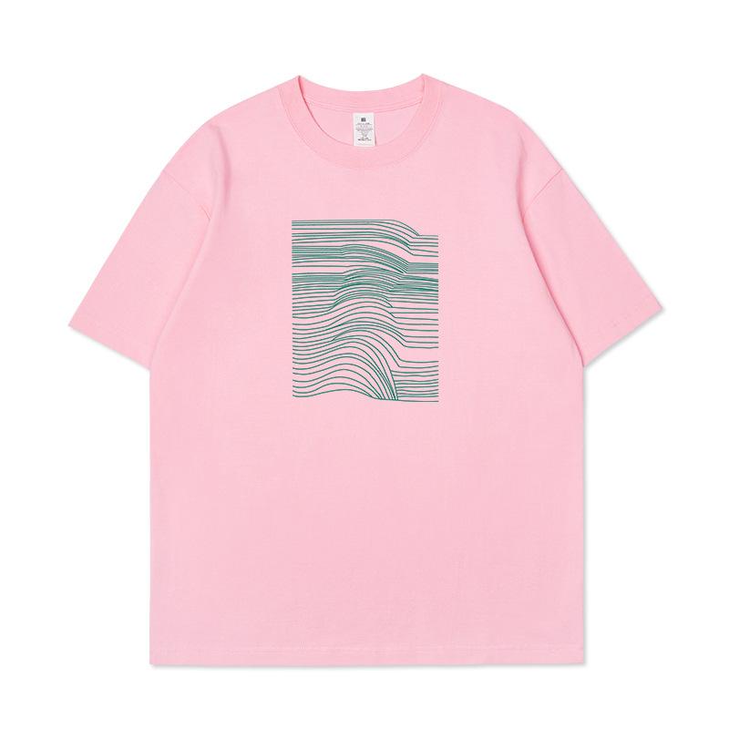 

S1120680 Молодежная футболка с короткими рукавами и принтом. Верхняя летняя одежда. 4XL