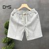 Men Sports Shorts with Elastic Waist Straps Summer Casual Shorts Leisure Work Beach Vacation Solid Color Shorts