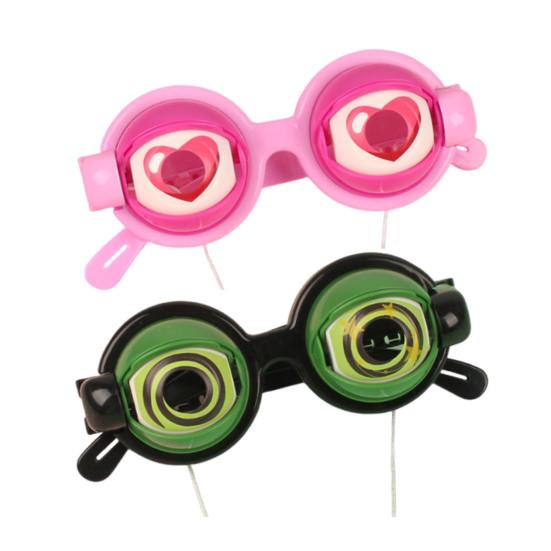 Crazy Eyes Googly Glasses Toy Winking Glasses with Pull-String Blinking Action Fun Novelty Prop for Kids Party Stage Performance