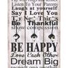 VidaXL Porte-manteau mural avec 6 crochets 120 x 40 cm FAMILY RULES