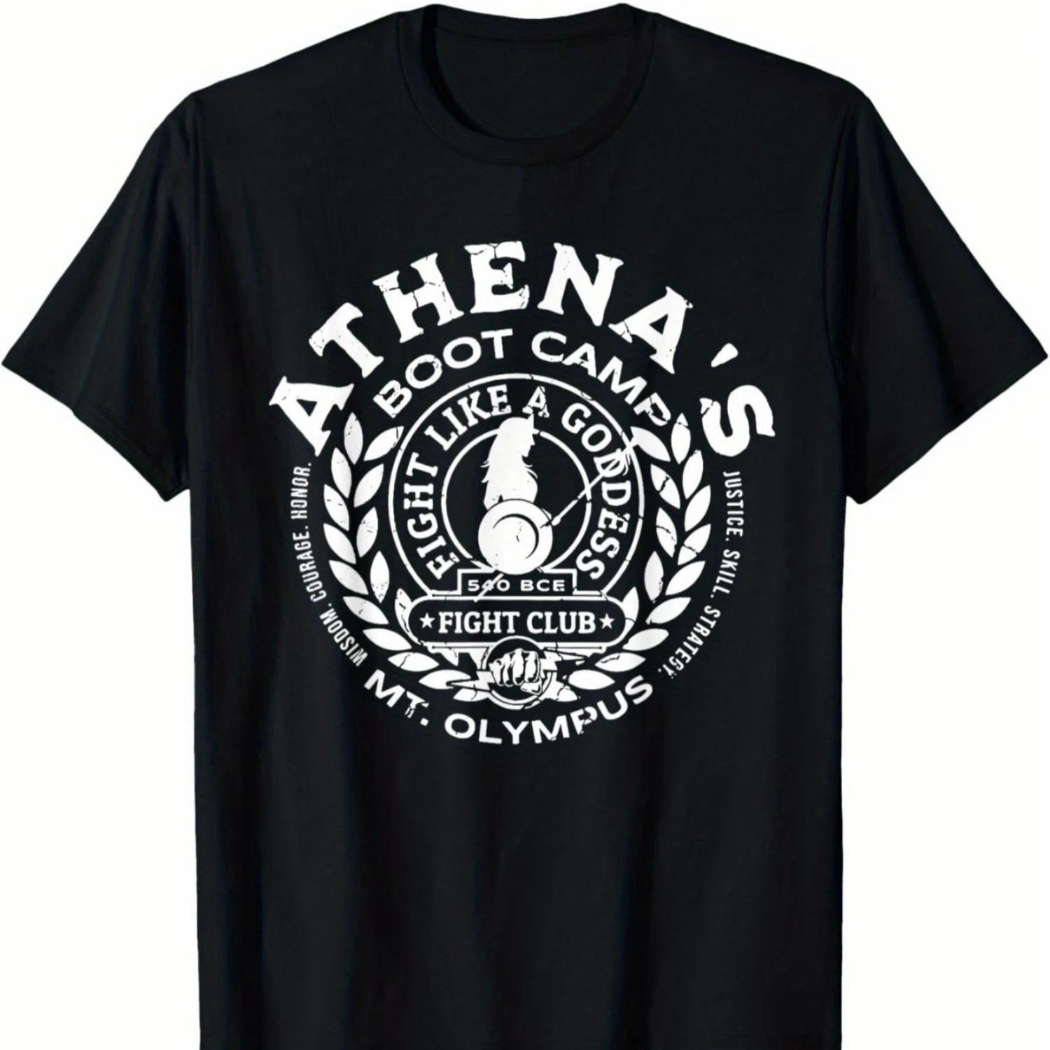 

Athena s Boot Camp Greek Mythology Olympus Goddess T-Shirt 100% Cotton O-Neck Short Sleeve Summer Casual Mens T-shirt Streetwear S