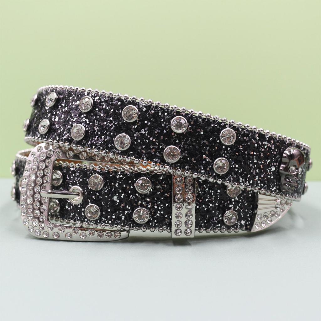 Punk Style Men's & Unisex Denim Belt - Trendy High-End Leather European American Style
