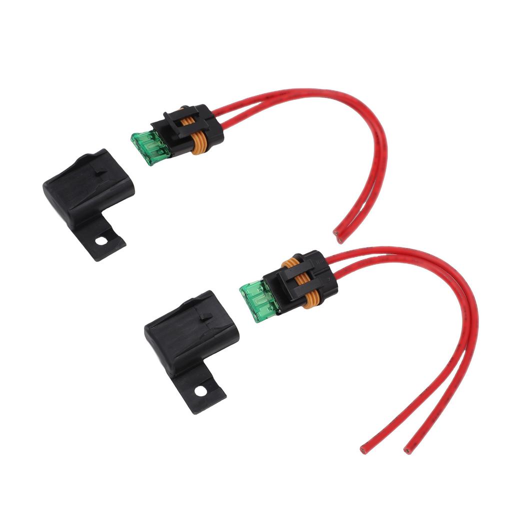 2PCS 12AWG Fuse Holders with 30A Standard Blade Fuse Water Proof Cover Kit for ATO ATC Car RV Truck Boat 20CM