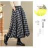 2025 Autumn/Winter High Waist Slimming Plaid Skirt - Mid-Length Japanese Style