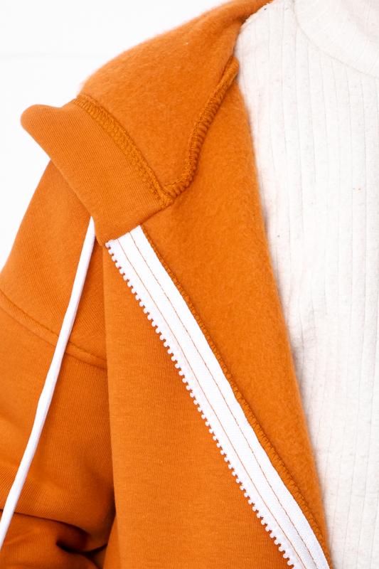 Kız Çocuk Sıcak Fermuarlı Kapüşonlu Sweatshirt – Baskılı Tasarımlı, 6395-025-33-5 HC