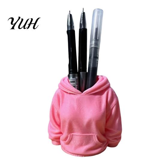 Teacher Gift Pen Holder 3D Printed Hoodie Holder, Makeup Brush Organizer for Desk, Office Desk Creative Sweatshirt Shape Pencil Storage Container, розовый