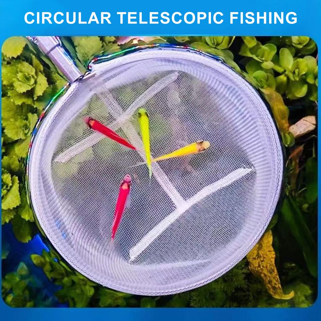 Retractable Fishing Net With Ergonomic Handle For Efficient Catching And Easy Storage for Various Water Environment