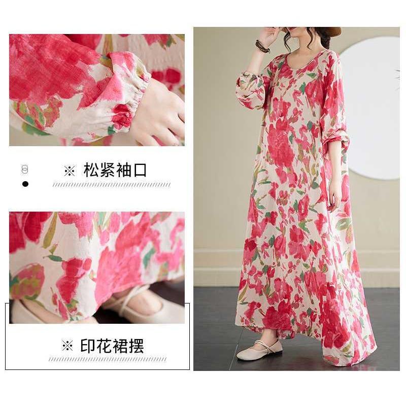 New Japanese Retro Long Sleeve Age Reducing Plus Size Casual Dresses