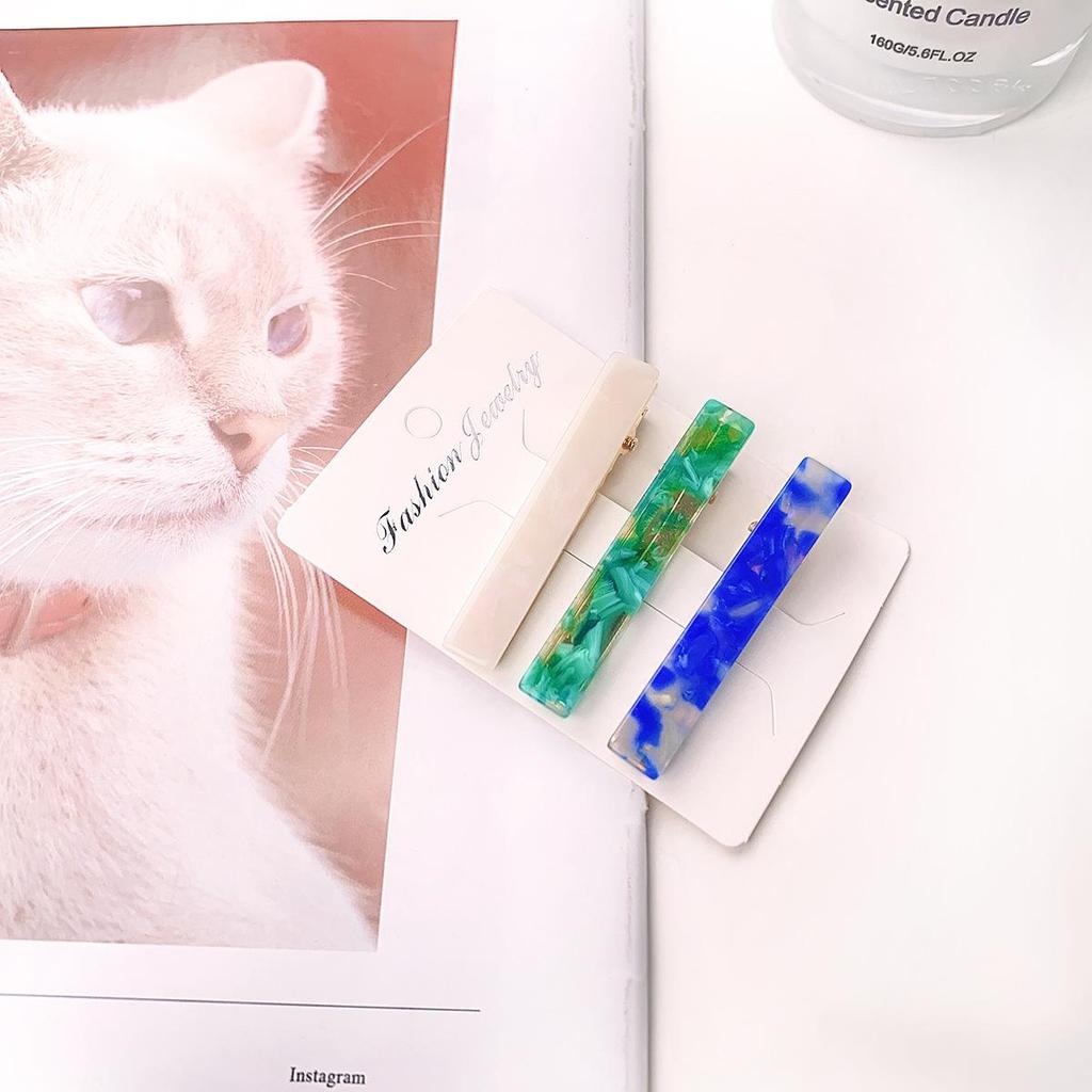 Bofeiya 3-Pack Colored Acetate Hairpins: Japanese & Korean Style Simple Bangs & Side Clips