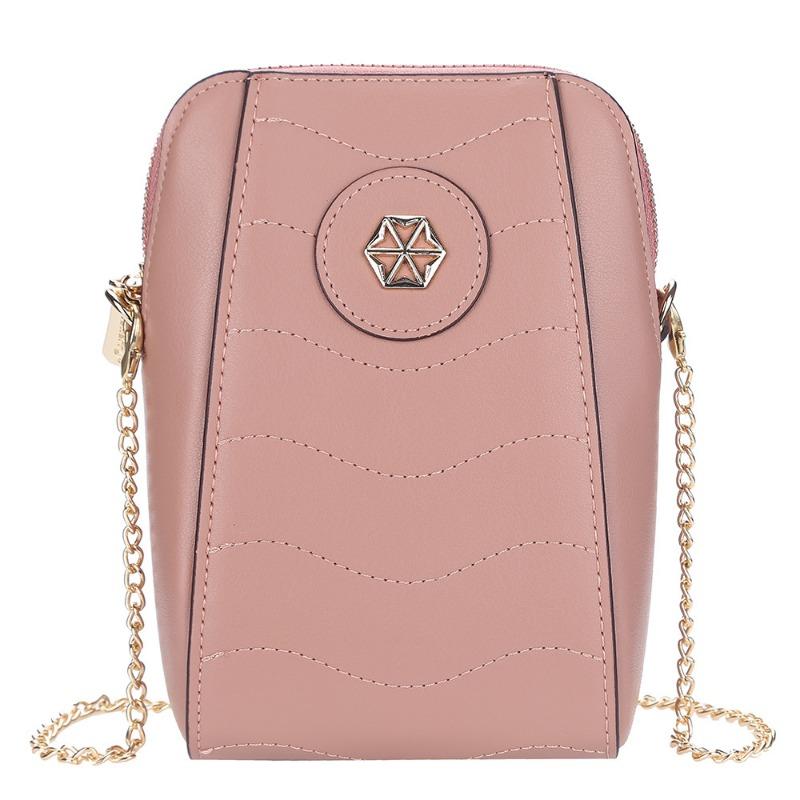 E New Mobile Phone Bag Female, Multi-color Large-capacity Shoulder Bag Fashionable Zipper Oblique Span Bag Female