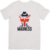 Madness Music Unisex-Passform geeignet für Männer & Frauen Qualitäts-Baumwoll-T-Shirt Weiß.