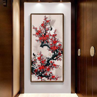 Traditional Chinese Feng Shui Plum  Landscape Art Poster Canvas Painting Wall Prints Picture Living Room Home Decor