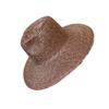 French Vintage Brown Big Eaves Holiday Straw Hat Summer Female Shade Sun Protection Beach Straw Straw Jazz Hat