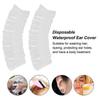 100 Pcs Disposable Ear Covers, Elastic Clear Ear Protectors Waterproof Ear Covers for Hair