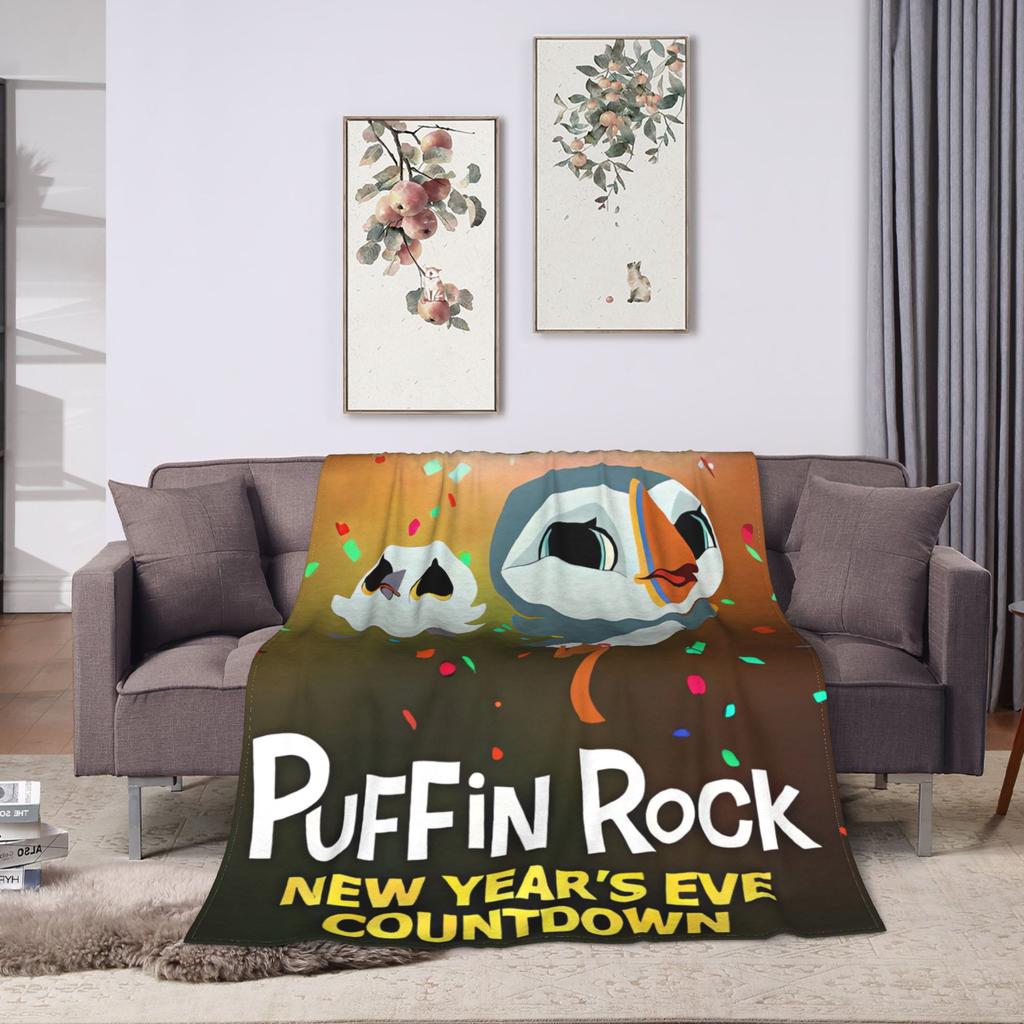 Puffin Rock Deka Kvalitní Super Teplá Přehoz Zima Děti Dospělí Pohovka Křeslo Gauč Postel Módní Přehoz na postel