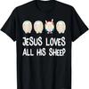 Jesus liebt alle seine Schafe LGBT Christliches Jesus T-Shirt