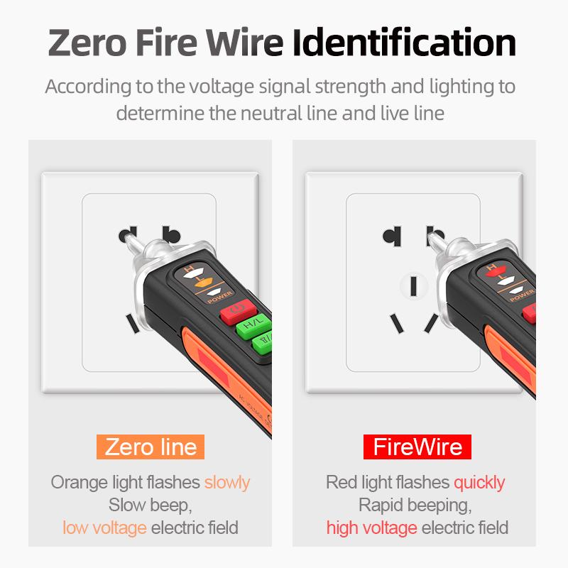 Detector de tensiune inteligent fără contact Tester de tensiune stilou metru 12-1000V senzor electric de curent Test creion indicator de tensiune