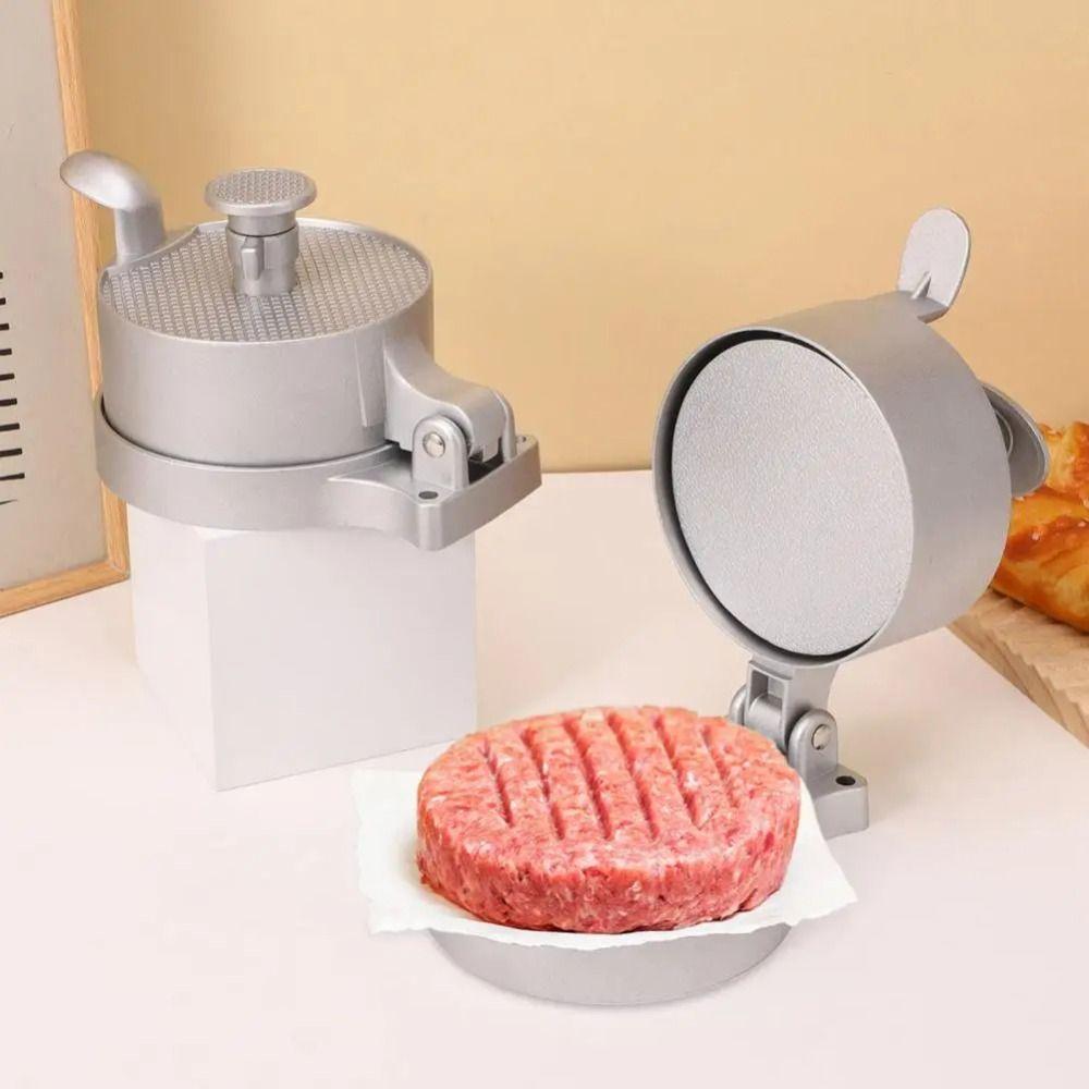 Adjustable Thickness Manual Burger Press Non-stick Surface Hand Press Burger Machine Household Use