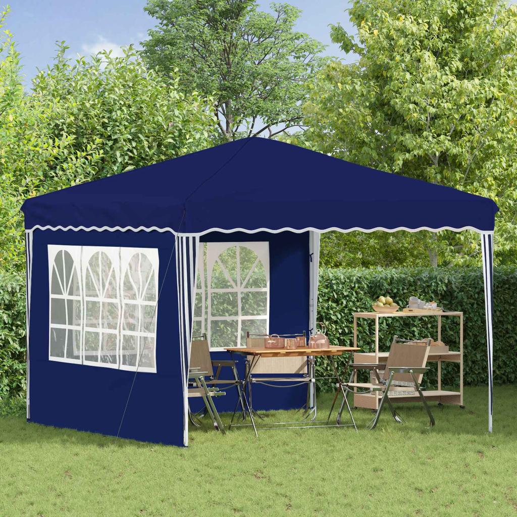 Pop Up Party Tent 288 X 288 X 245 Cm Blue Oxford Fabric