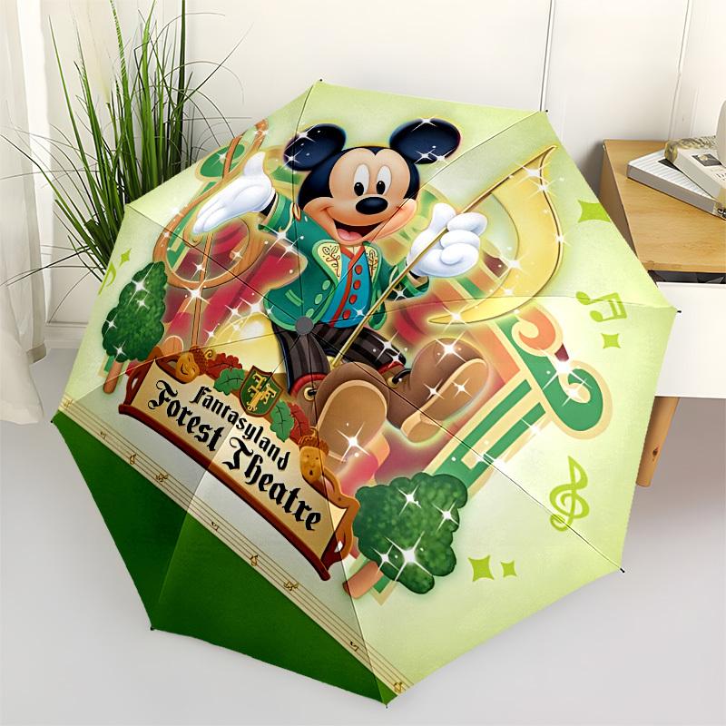 

Fantasyland, Mickey and Friends Themed Automatic Opening and Closing Umbrella, Brightly Colored 8-rib Portable Umbrella, Suitable for Men and Women, A