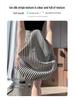 Spicy Girl 2025 Summer Ice Silk Striped Wide-Leg Pants - Plus Size, Casual, Hip-Hugging, Lazy Style