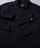 Kallapataleu Nylon Taslan Offset Zip Pocket Half Shirts - Black