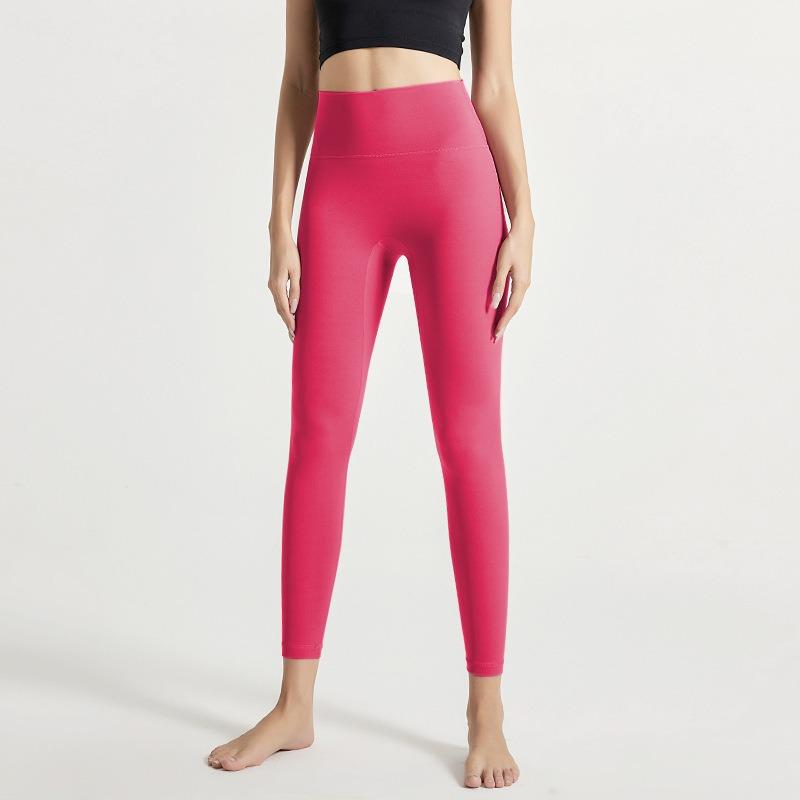 Fitness Cloud Feeling Super Soft Hip Lift Women's High Waist Elastic Nude Feeling Sports Running Yoga Clothes Trousers