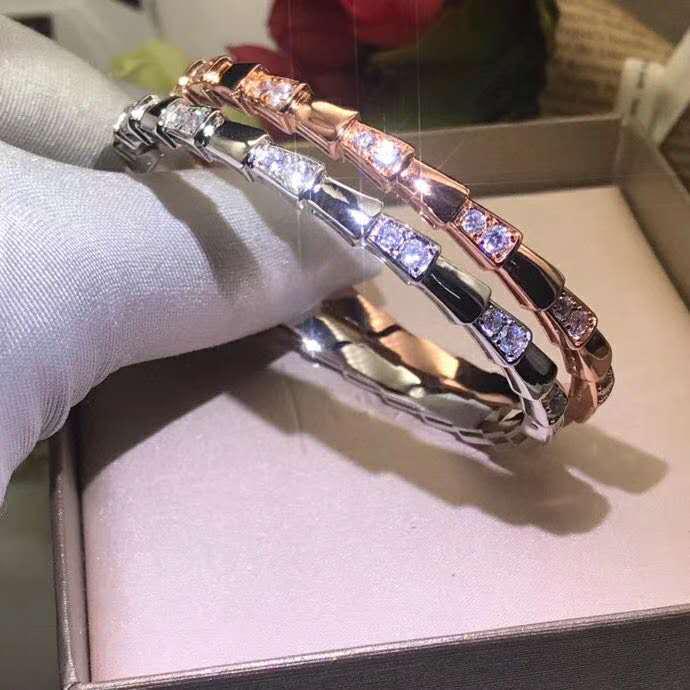 Sterling Silber Schlangenarmband mit Voll-Diamanten, natürlichem Perlmutt & Achat, in Pfauengrün für Paare - Unisex Europäischer & Amerikanischer Stil