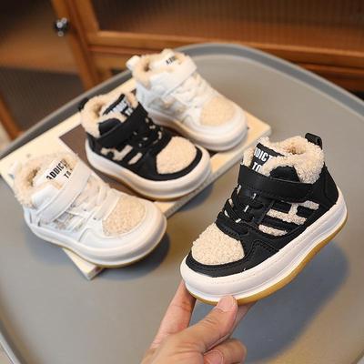 Girls' Winter Cotton Shoes with Velvet Lining - Thick Sports & Snow Boots for Children, Stylish Boys' and Girls' Footwear