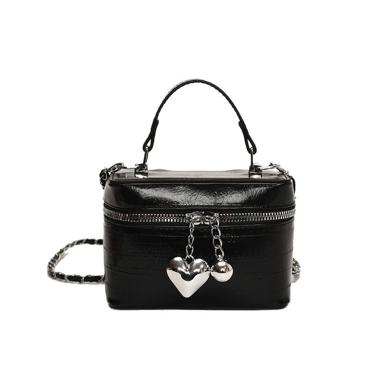 New Fashion Chain Portable Box Bag Women's Messenger Bag Solid Color Shoulder Bag