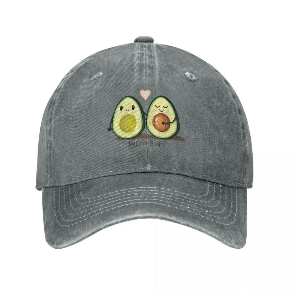 Baby on Board Avocado Couple Baseball Cap Streetwear foam party Hat GentleUnisex Hat fashionable Unisex Hats Womens
