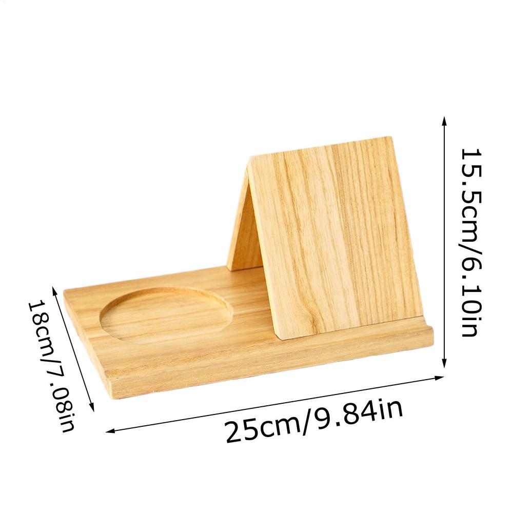 Multifunctional Triangle Book Holder Bookcase for Bedroom Wooden Book Reading Rest Table Centerpiece Decor for Home Studio