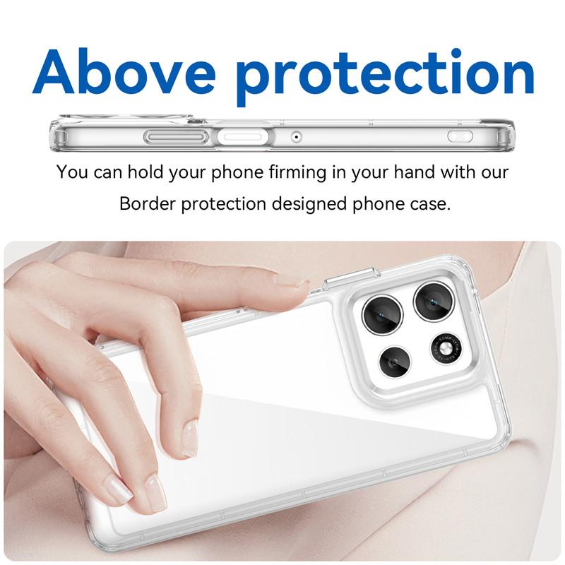 For Motorola Moto G56 Case Motorola Moto G56 Cover Anti-Scratch Shockproof Clear PC + Silicone Protective Phone Cover Moto G56