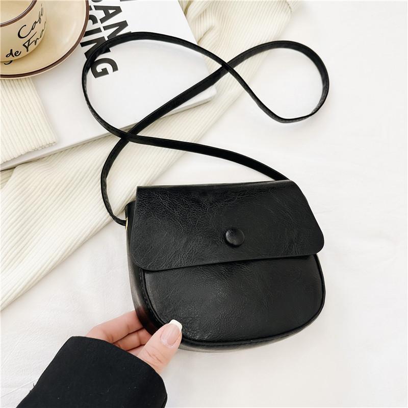 Elegant Vintage Saddle Bag For Spring Fashion Stylish Pu Shoulder Crossbody Bag