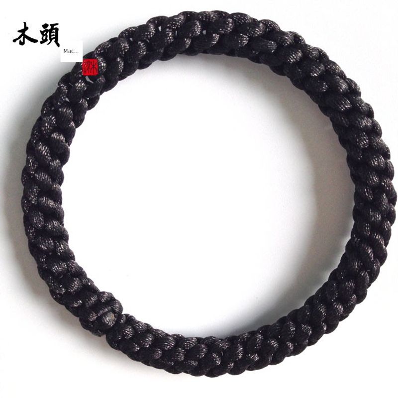

Non-Buckle Wrist Corn Knot Simple and Elegant Female Red Rope Black length 17cm thick 8mm