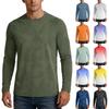 Men's UPF50+ Sun Protection Long Sleeve Shirt Stretch Outdoor Sports Performance Top Lightweight Breathable Fabric
