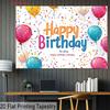 2D Vibrant Confetti Birthday Backdrop with Colorful Balloons for Birthday Party Photo Booth