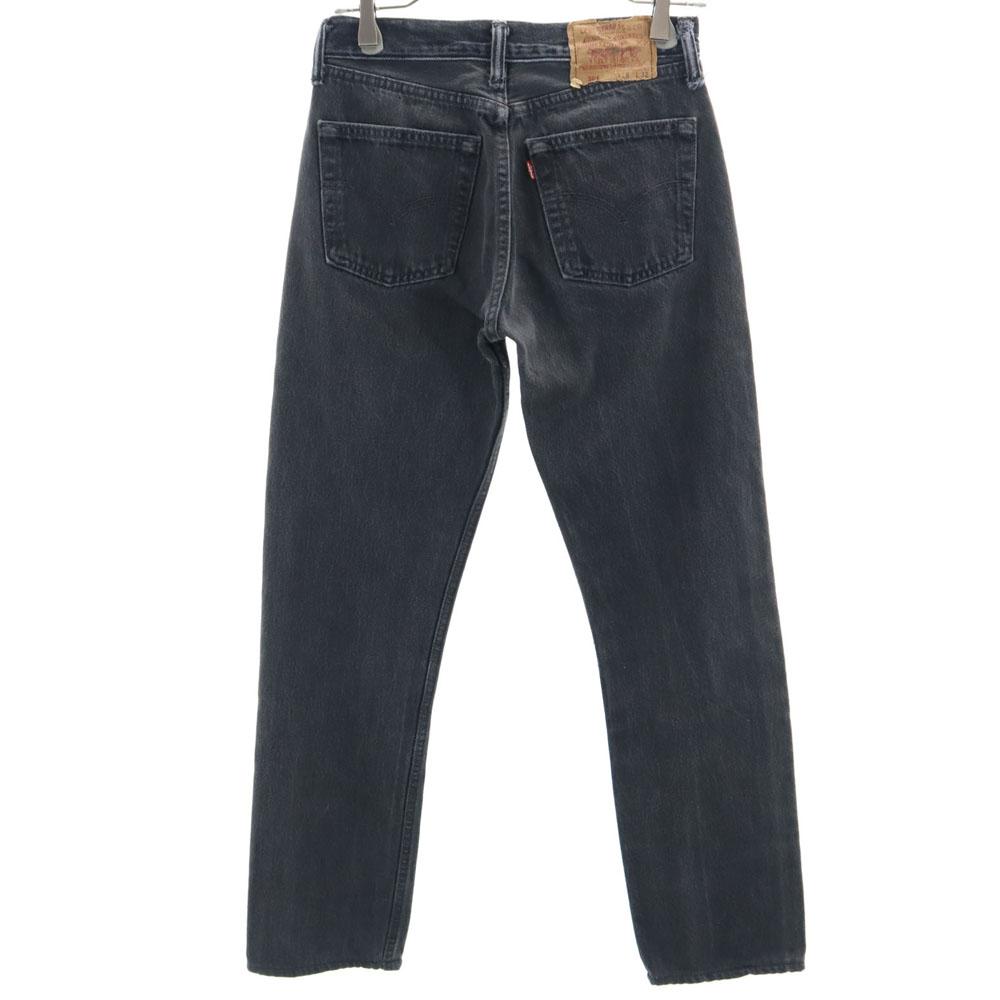 Levi's 90s USA made black denim 501 Straight denim pants W26 Button fly Women Used