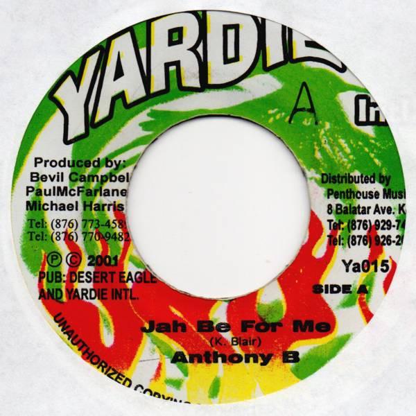 

7inch Record ANTHONY B - Jah Be For Me YA015 Yardie Int l 2001 Jamaica Reggae, Ska & Dub Used