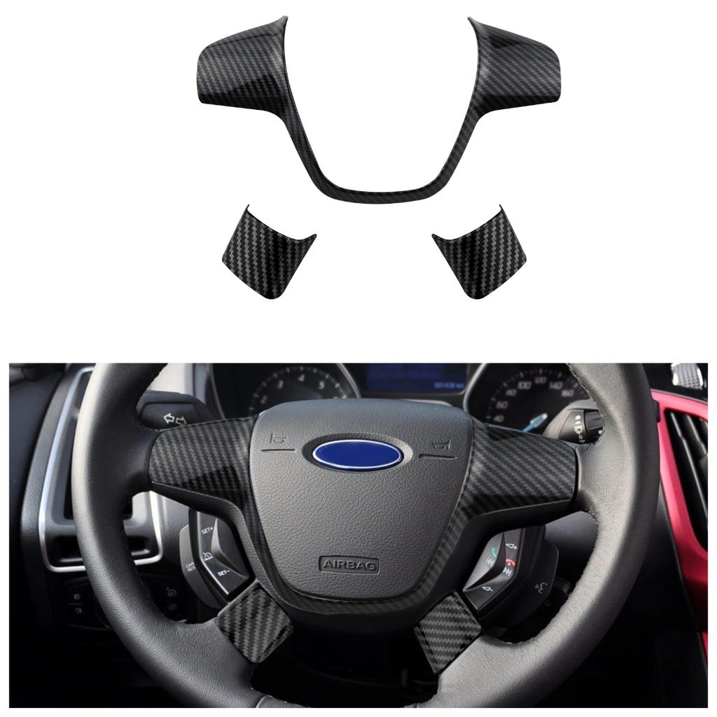 Car Abs Chrome Steering Wheel Trim Cover Sticker Decoration for Ford Focus 3 MK3 Sedan Hatchback Kuga Escape 2012 2013 2014