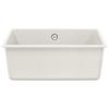 White Kitchen Sink 530 x 460 mm Made of 80percent  Quartz and 20percent  Resin