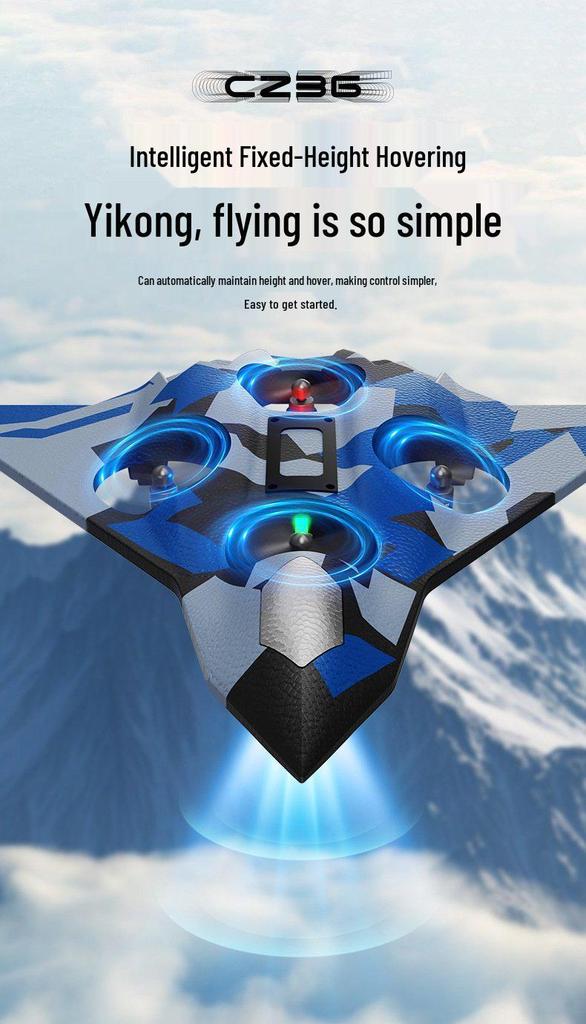 Cross-border Model Airplane Fighter: Durable Beginner Quadcopter Drone Remote Control Toy for Boys.