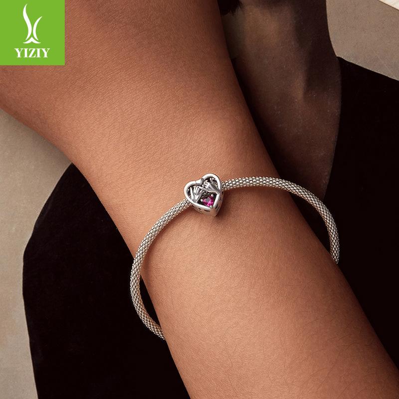 S925 Silver Love Eternal Agreement Beaded Wind Diy Bracelet Accessories Loose Beads