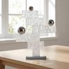 Geometric Sculpture with Mirrored Base Modern Decor Sleek for Reception Area
