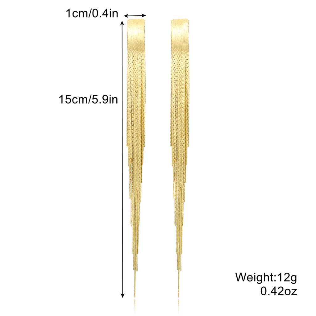 Exaggerated Delicate Earrings Women's Fashion Tassel Earrings Zirconia Tassel Earrings Long Tassel Earrings Trendy Earrings 2025 Everyday Jewelry