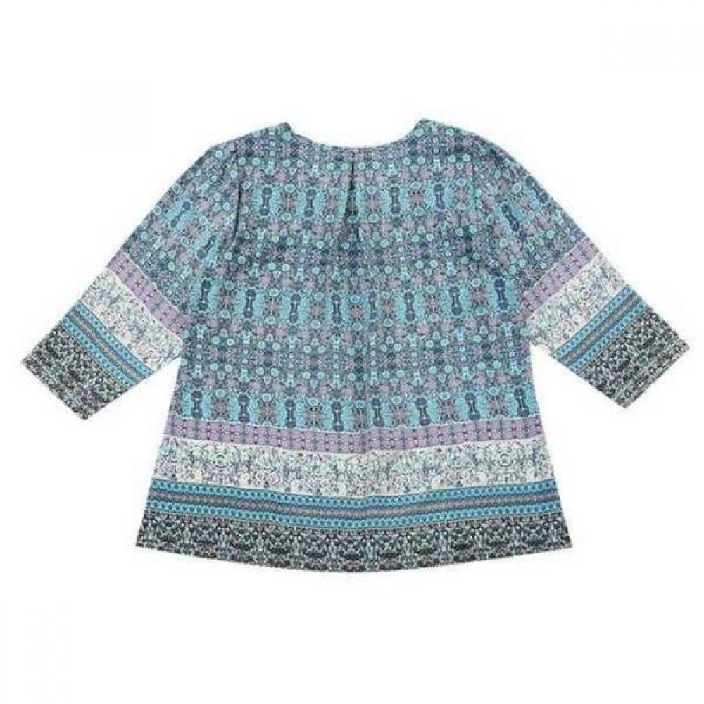 Wakoru Lightweight Rayon Border Print Women S eaSywear Top  wpaa203S 